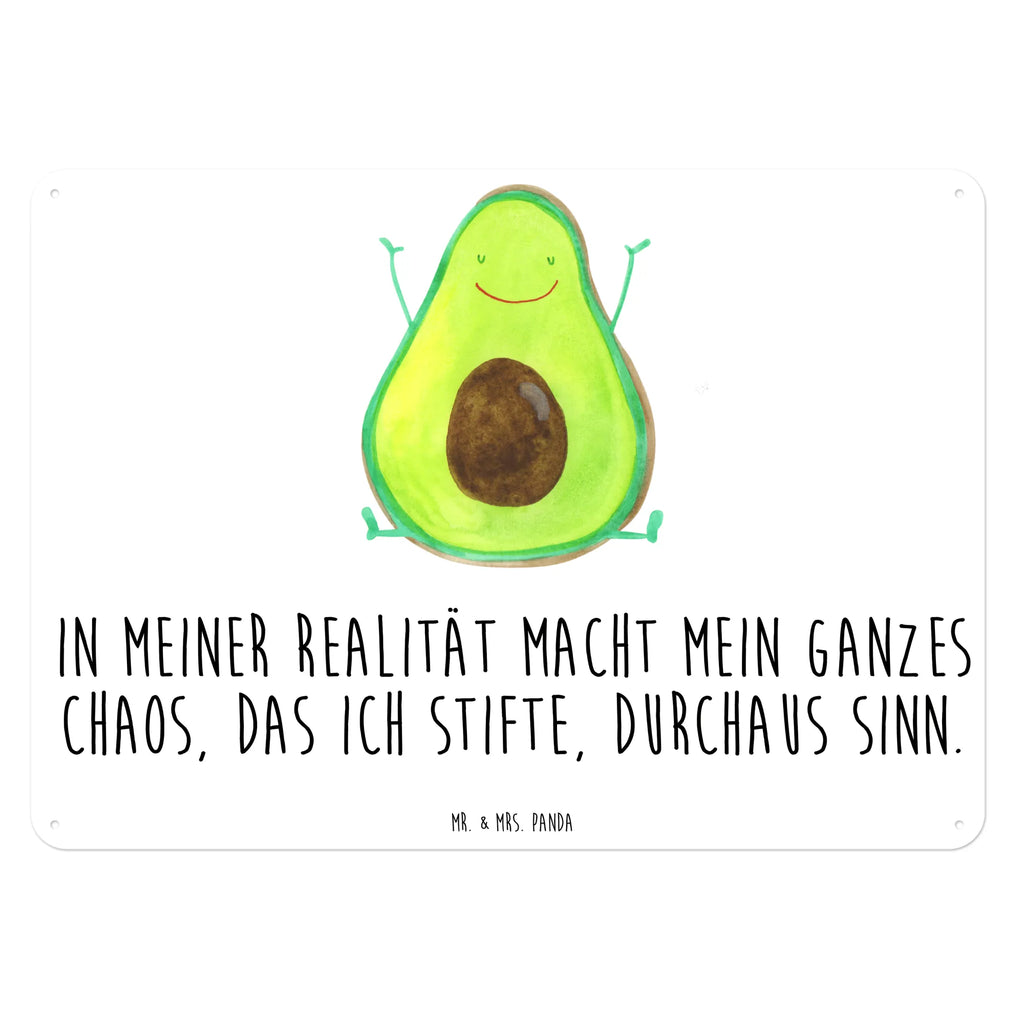 Blechschild Avocado Glücklich Blechschild Büro, Blechschild Groß, Türschild Metall, Blechschild, Blechschild Für Frauen, Wandschild Metall, Blechschild Für Männer, Dekoschild Metall, Blechschild Küche, Blechschild Zum Aufhängen, Vegan, Veggie, Avocado, Gesund, Chaos