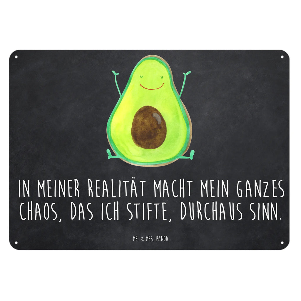 Blechschild Avocado Glücklich Blechschild Büro, Blechschild Groß, Türschild Metall, Blechschild, Blechschild Für Frauen, Wandschild Metall, Blechschild Für Männer, Dekoschild Metall, Blechschild Küche, Blechschild Zum Aufhängen, Vegan, Veggie, Avocado, Gesund, Chaos