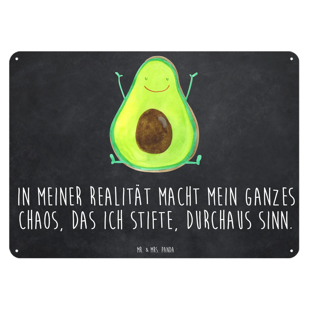 Blechschild Avocado Glücklich Blechschild Büro, Blechschild Groß, Türschild Metall, Blechschild, Blechschild Für Frauen, Wandschild Metall, Blechschild Für Männer, Dekoschild Metall, Blechschild Küche, Blechschild Zum Aufhängen, Vegan, Veggie, Avocado, Gesund, Chaos