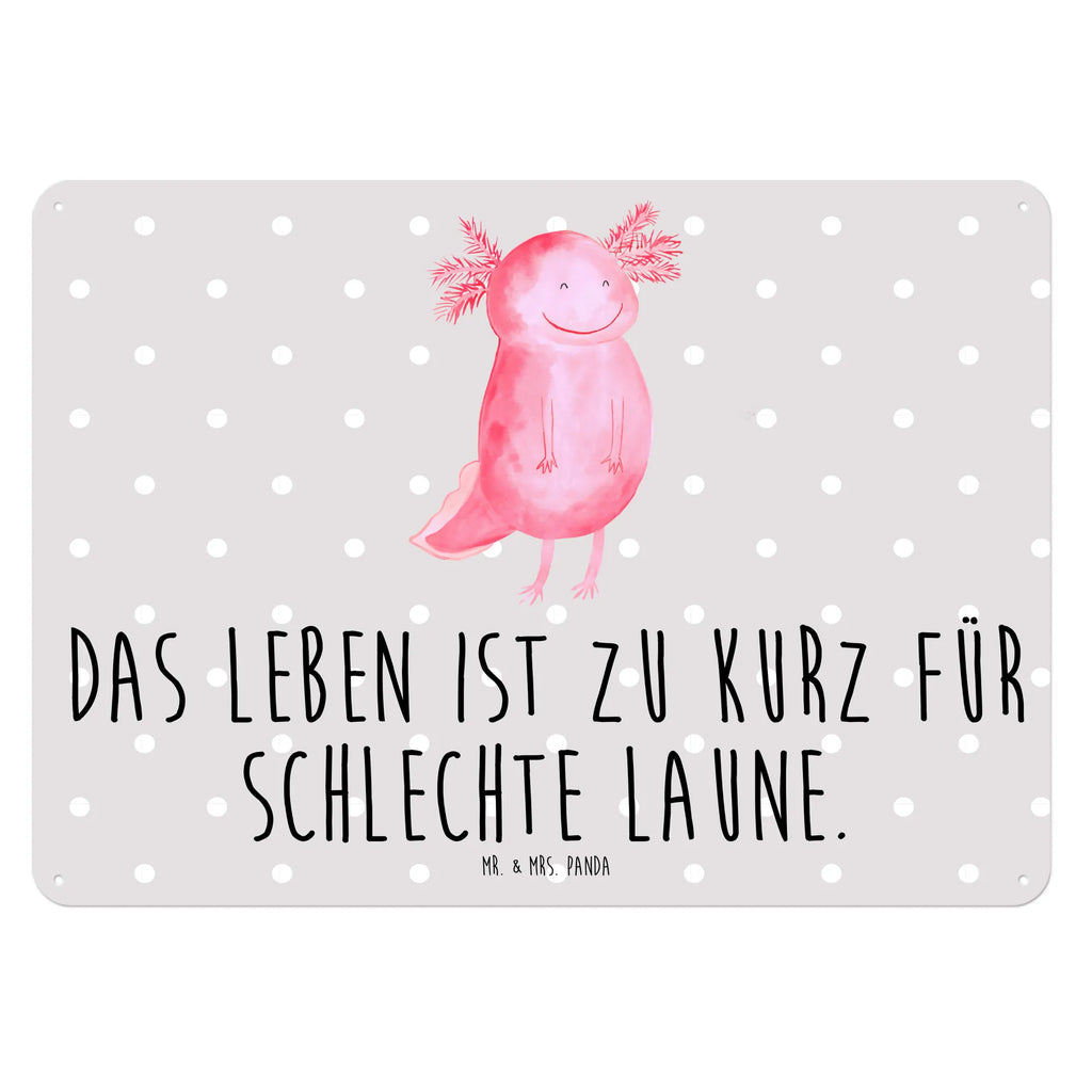 Tin sign axolotl Happy Wandschild Metall, Blechschild, Blechschild Büro, Blechschild Für Frauen, Türschild Metall, Dekoschild Metall, Blechschild Groß, Blechschild Zum Aufhängen, Blechschild Für Männer, Blechschild Küche, Molch, Axolotl, Axolot, Lurch, Lurche, Gute Laune, Motivation, Schwanzlurch