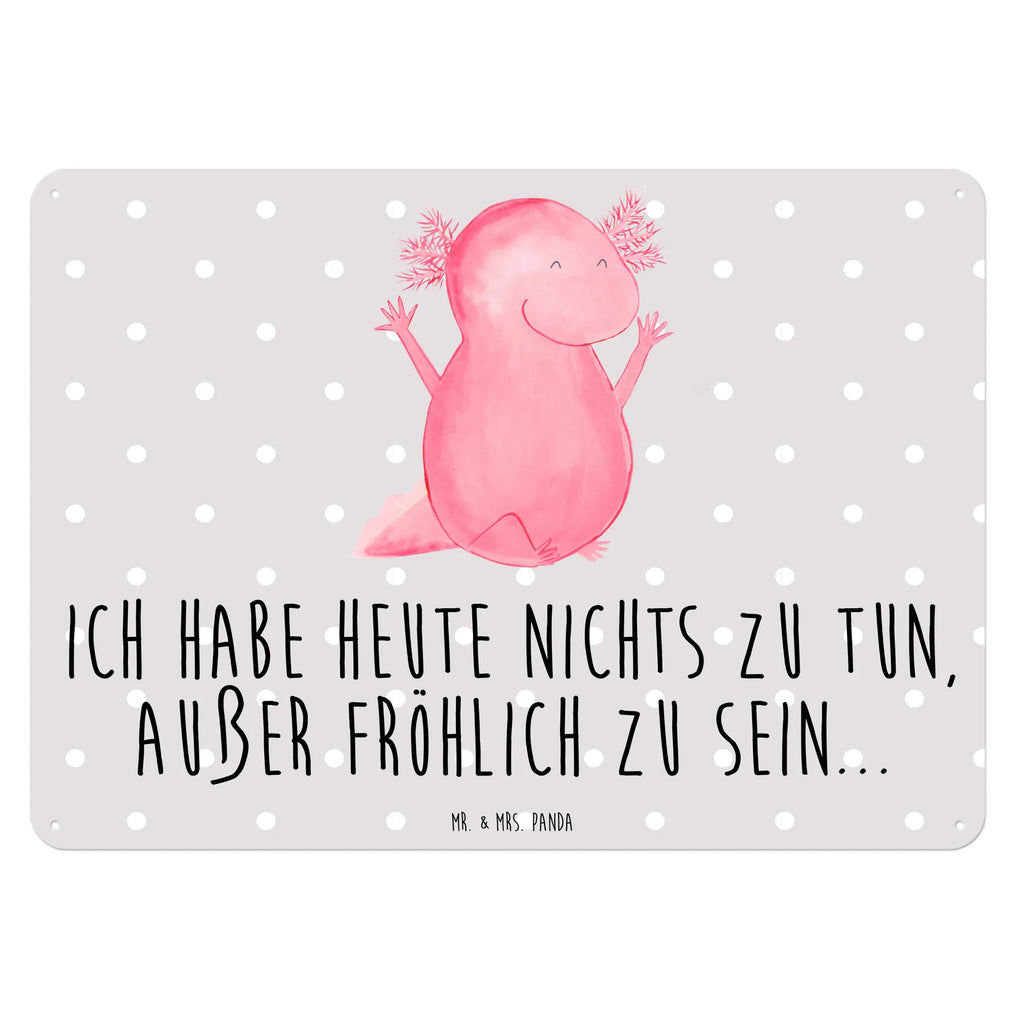 Blechschild Axolotl Hurra Blechschild Zum Aufhängen, Blechschild, Wandschild Metall, Türschild Metall, Dekoschild Metall, Blechschild Küche, Blechschild Büro, Blechschild Für Frauen, Blechschild Für Männer, Blechschild Groß, Molch, Axolotl, Motivation, Lurche, Fröhlich, Zufriedenheit, Lurch, Axolot, Freude, Spaß, Schwanzlurch
