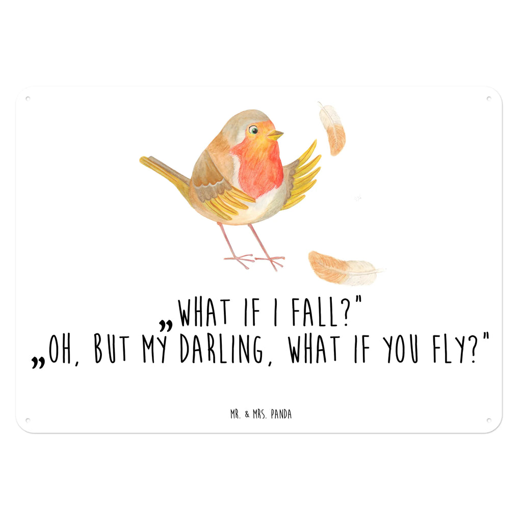 Blechschild Rotkehlchen mit Federn Türschild Metall, Blechschild Für Männer, Blechschild, Dekoschild Metall, Blechschild Zum Aufhängen, Blechschild Groß, Blechschild Küche, Blechschild Büro, Wandschild Metall, Blechschild Für Frauen, Tiermotive, Gute Laune, Tiere, Lustige Sprüche, What If I Fall, Motivation Sprüche, Spruch Motivation, fliegen, Spruch Mut, Rotkehlchen, Vogel, Motivationsbilder