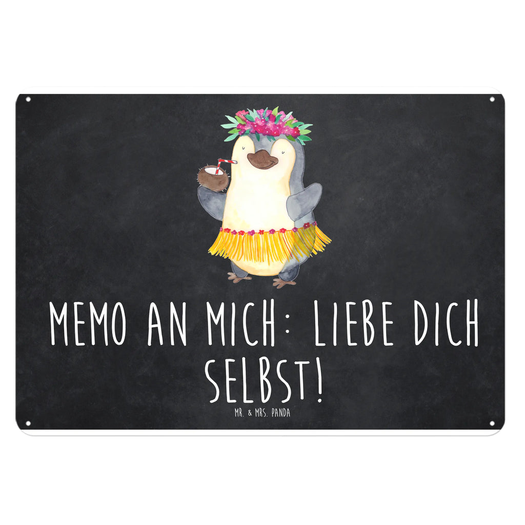 Blechschild Pinguin Kokosnuss Blechschild Für Männer, Türschild Metall, Blechschild Groß, Blechschild Küche, Dekoschild Metall, Blechschild Für Frauen, Blechschild Büro, Wandschild Metall, Blechschild Zum Aufhängen, Blechschild, Pinguin, Hawaii, Aloha, Pinguine, Urlaub, Kokosnuss
