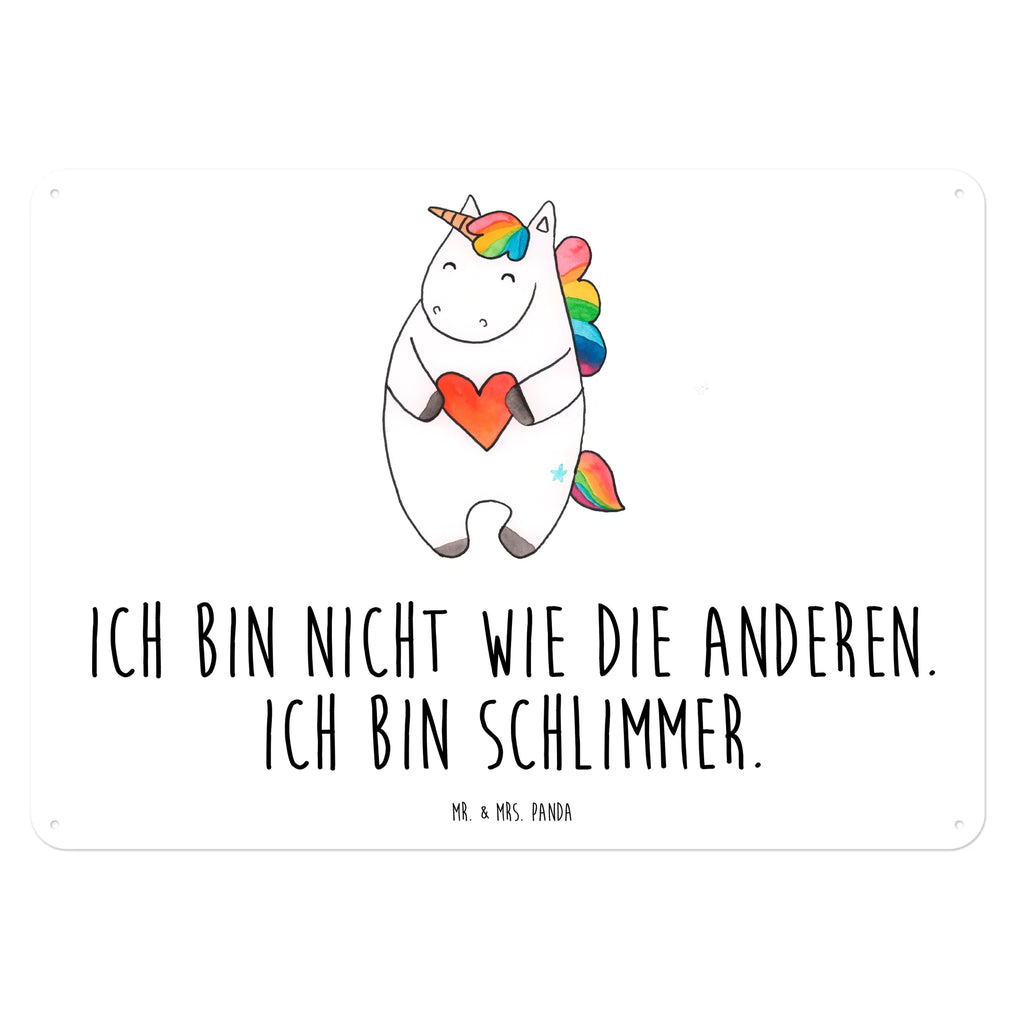 Tin sign unicorn Heart Dekoschild Metall, Blechschild, Blechschild Groß, Blechschild Für Frauen, Wandschild Metall, Blechschild Büro, Türschild Metall, Blechschild Zum Aufhängen, Blechschild Für Männer, Blechschild Küche, Unicorn, Einhorn, Einhörner, Einhorn Deko, Schlimm, böse, Bunt, Witzig, Anders, Freundin, Lustig, Herz