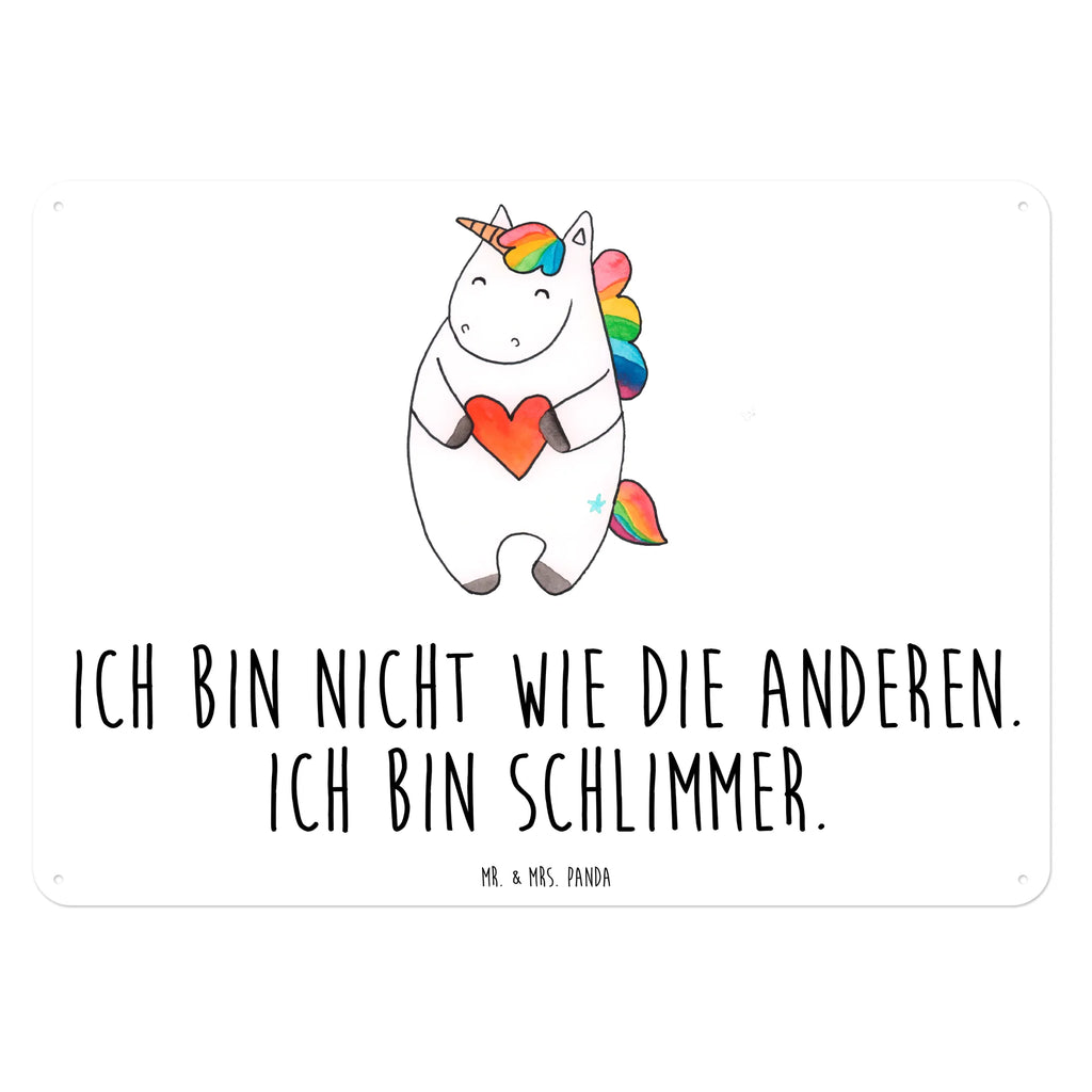 Tin sign unicorn Heart Dekoschild Metall, Blechschild, Blechschild Groß, Blechschild Für Frauen, Wandschild Metall, Blechschild Büro, Türschild Metall, Blechschild Zum Aufhängen, Blechschild Für Männer, Blechschild Küche, Unicorn, Einhorn, Einhörner, Einhorn Deko, Schlimm, böse, Bunt, Witzig, Anders, Freundin, Lustig, Herz