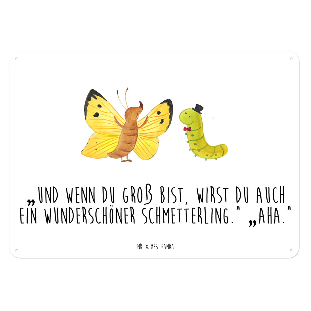 Blechschild Raupe Schmetterling Dekoschild Metall, Blechschild Groß, Blechschild Für Frauen, Blechschild Zum Aufhängen, Blechschild Für Männer, Blechschild Büro, Wandschild Metall, Blechschild Küche, Blechschild, Türschild Metall, Tiere, Tiermotive, Lustige Sprüche, Gute Laune, Raupe, Aufwachsen, Entwicklung, Kokon, Erwachsen Werden, Schmetterling, Schönheit, Hut, Hütchen, Zitronenfalter