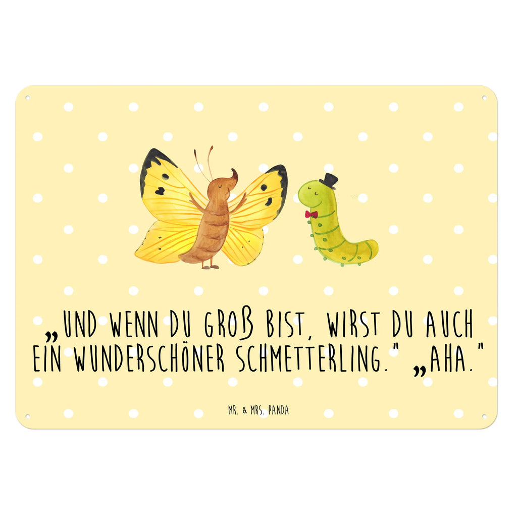 Blechschild Raupe Schmetterling Dekoschild Metall, Blechschild Groß, Blechschild Für Frauen, Blechschild Zum Aufhängen, Blechschild Für Männer, Blechschild Büro, Wandschild Metall, Blechschild Küche, Blechschild, Türschild Metall, Tiere, Tiermotive, Lustige Sprüche, Gute Laune, Raupe, Aufwachsen, Entwicklung, Kokon, Erwachsen Werden, Schmetterling, Schönheit, Hut, Hütchen, Zitronenfalter