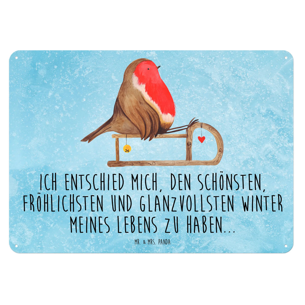 Blechschild Rotkehlchen Schlitten Blechschild, Blechschild Büro, Blechschild Groß, Wandschild Metall, Dekoschild Metall, Blechschild Für Frauen, Türschild Metall, Blechschild Für Männer, Blechschild Küche, Blechschild Zum Aufhängen, Heiligabend, Winter, Advent, Weihnachten, Nikolaus, Weihnachtsdeko, Wintermotiv, Schlitten, Vogel