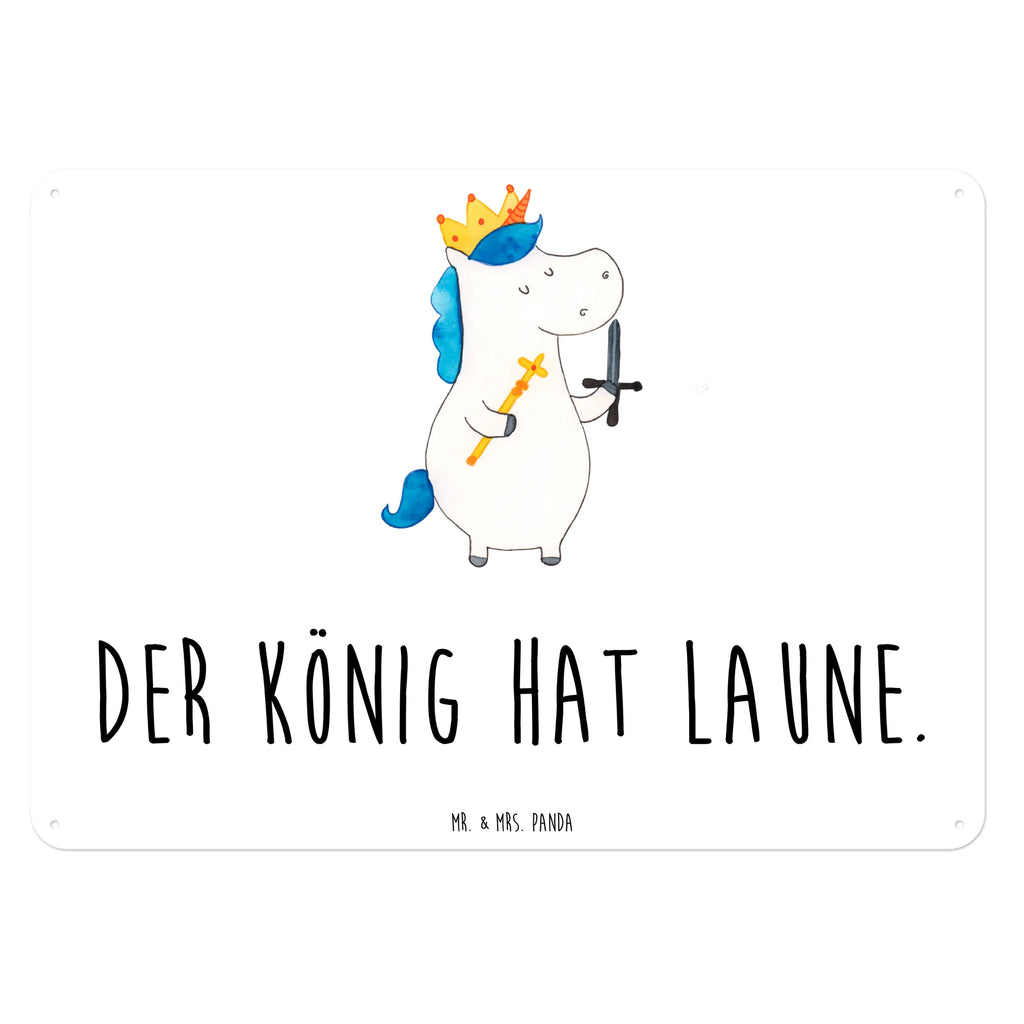 Blechschild Einhorn König mit Schwert Dekoschild Metall, Türschild Metall, Blechschild Für Frauen, Wandschild Metall, Blechschild, Blechschild Groß, Blechschild Zum Aufhängen, Blechschild Büro, Blechschild Küche, Blechschild Für Männer, Unicorn, Einhorn, Einhörner, Einhorn Deko, König, Mittelalter, Ritter