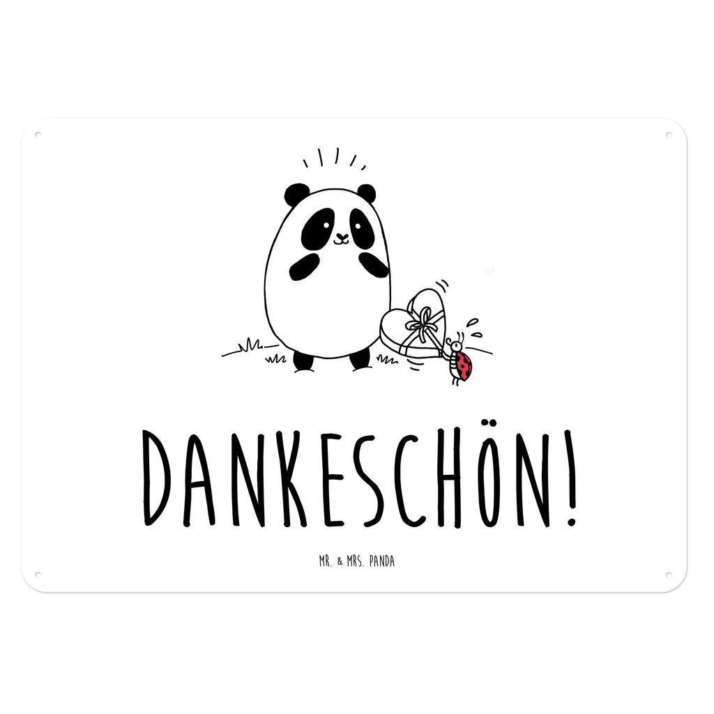 Blechschild Panda Dankeschön Blechschild Zum Aufhängen, Blechschild Für Männer, Blechschild Groß, Blechschild Für Frauen, Blechschild, Blechschild Büro, Dekoschild Metall, Wandschild Metall, Türschild Metall, Blechschild Küche