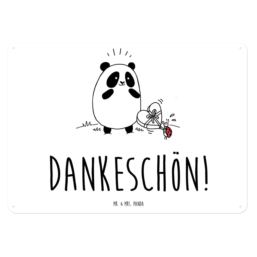 Blechschild Panda Dankeschön Blechschild Zum Aufhängen, Blechschild Für Männer, Blechschild Groß, Blechschild Für Frauen, Blechschild, Blechschild Büro, Dekoschild Metall, Wandschild Metall, Türschild Metall, Blechschild Küche