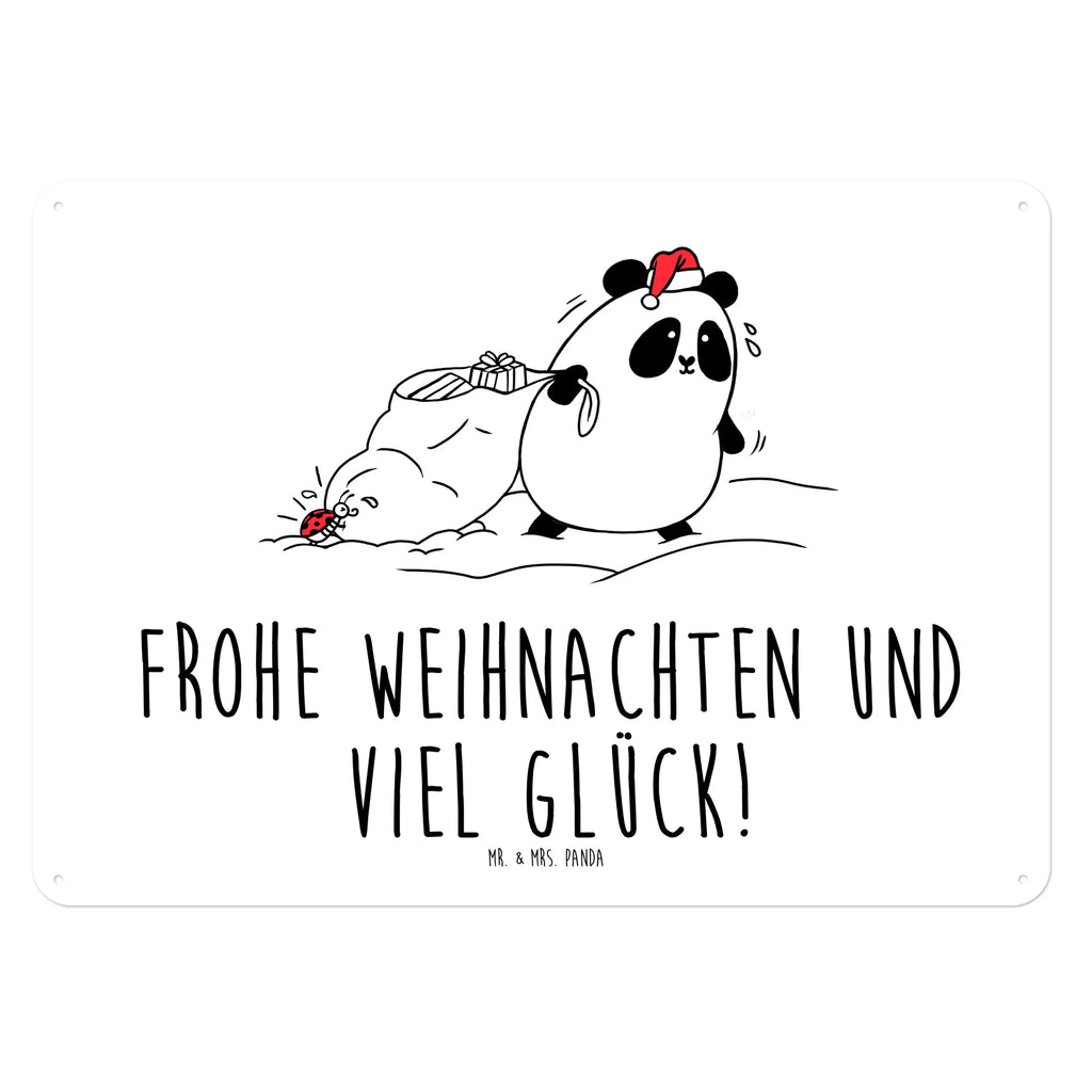 Blechschild Panda Weihnachten Türschild Metall, Blechschild Für Männer, Wandschild Metall, Blechschild Küche, Blechschild Zum Aufhängen, Blechschild Für Frauen, Blechschild, Dekoschild Metall, Blechschild Groß, Blechschild Büro
