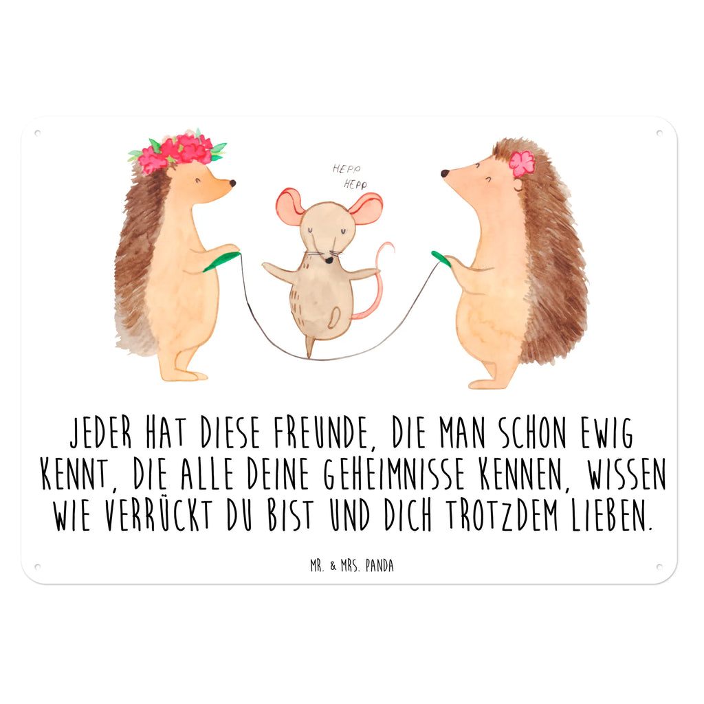 Tin sign Hedgehog skipping Türschild Metall, Dekoschild Metall, Blechschild, Blechschild Küche, Blechschild Zum Aufhängen, Blechschild Groß, Wandschild Metall, Blechschild Für Frauen, Blechschild Büro, Blechschild Für Männer, Tiere, Gute Laune, Tiermotive, Lustige Sprüche, Igel, Kinder, Maus, Seilspringen, Kindergarten, Seilhüpfen