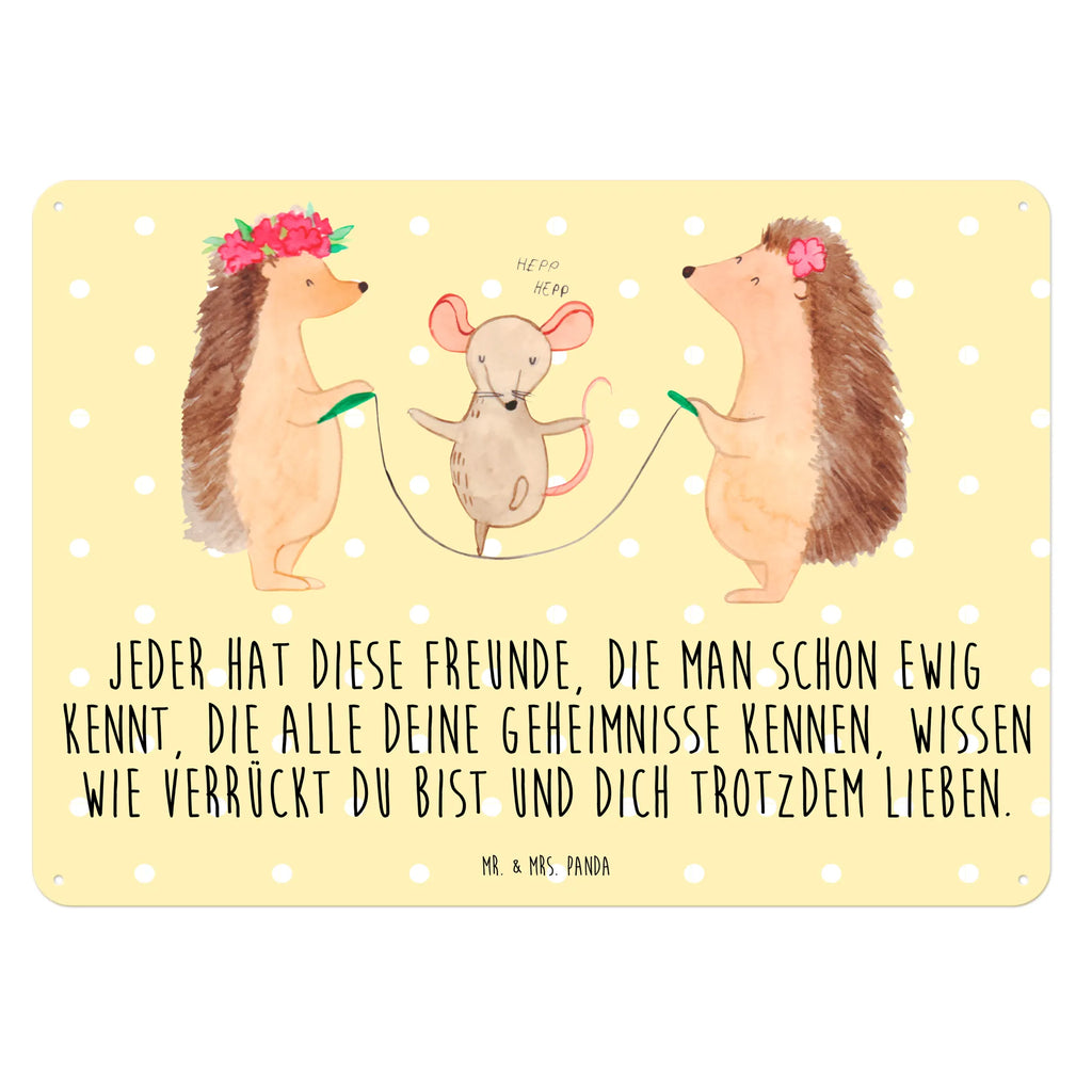 Tin sign Hedgehog skipping Türschild Metall, Dekoschild Metall, Blechschild, Blechschild Küche, Blechschild Zum Aufhängen, Blechschild Groß, Wandschild Metall, Blechschild Für Frauen, Blechschild Büro, Blechschild Für Männer, Tiere, Gute Laune, Tiermotive, Lustige Sprüche, Igel, Kinder, Maus, Seilspringen, Kindergarten, Seilhüpfen