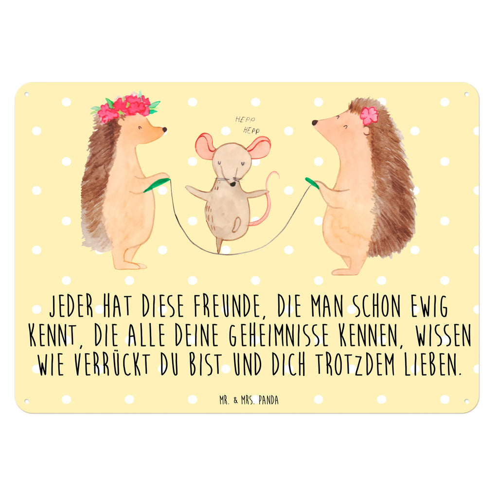 Tin sign Hedgehog skipping Türschild Metall, Dekoschild Metall, Blechschild, Blechschild Küche, Blechschild Zum Aufhängen, Blechschild Groß, Wandschild Metall, Blechschild Für Frauen, Blechschild Büro, Blechschild Für Männer, Tiere, Gute Laune, Tiermotive, Lustige Sprüche, Igel, Kinder, Maus, Seilspringen, Kindergarten, Seilhüpfen