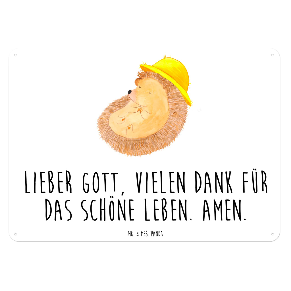 Tin sign Hedgehog Pray Blechschild, Blechschild Groß, Blechschild Für Frauen, Blechschild Büro, Dekoschild Metall, Blechschild Zum Aufhängen, Blechschild Für Männer, Blechschild Küche, Wandschild Metall, Türschild Metall, Tiere, Gute Laune, Tiermotive, Lustige Sprüche, Sonnenhut, Igel, Dankbarkeit, Beten, Igel mit Hut, Amen, Leben, Dankbar, Gott, Genießen, Dankbar sein