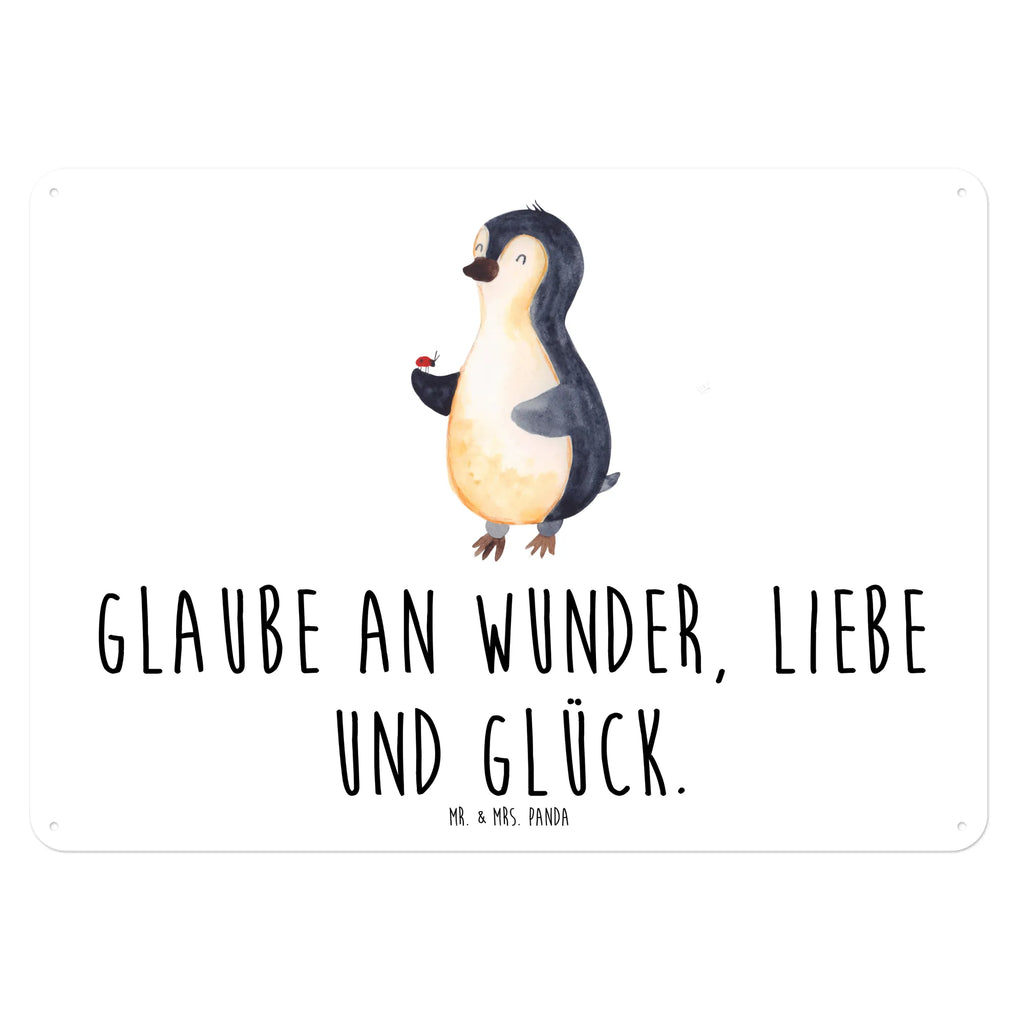 Tin sign Penguin ladybug Blechschild, Blechschild Groß, Dekoschild Metall, Blechschild Küche, Türschild Metall, Wandschild Metall, Blechschild Büro, Blechschild Für Frauen, Blechschild Zum Aufhängen, Blechschild Für Männer, Pinguin, Marienkäfer, Lebensfreude, Glück, Wunder, Pinguine, Freude, Liebe