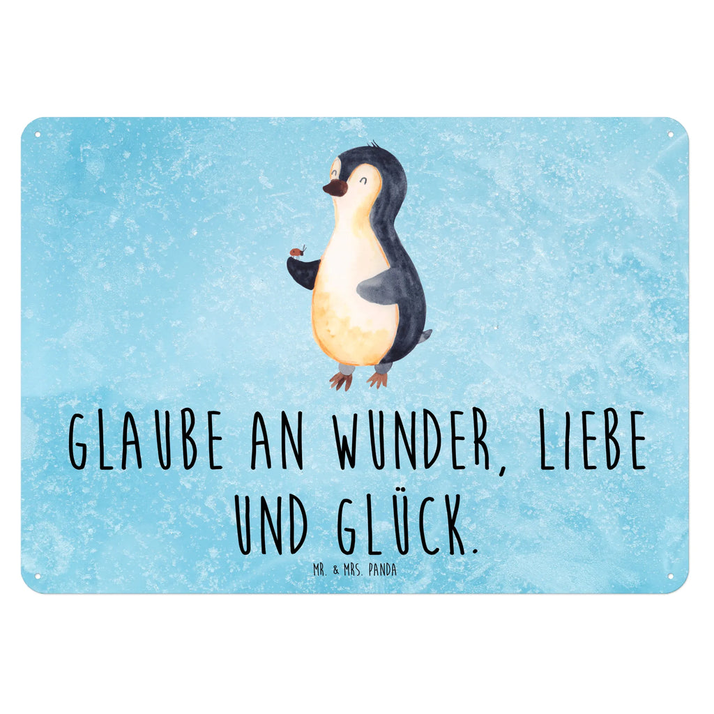 Tin sign Penguin ladybug Blechschild, Blechschild Groß, Dekoschild Metall, Blechschild Küche, Türschild Metall, Wandschild Metall, Blechschild Büro, Blechschild Für Frauen, Blechschild Zum Aufhängen, Blechschild Für Männer, Pinguin, Marienkäfer, Lebensfreude, Glück, Wunder, Pinguine, Freude, Liebe