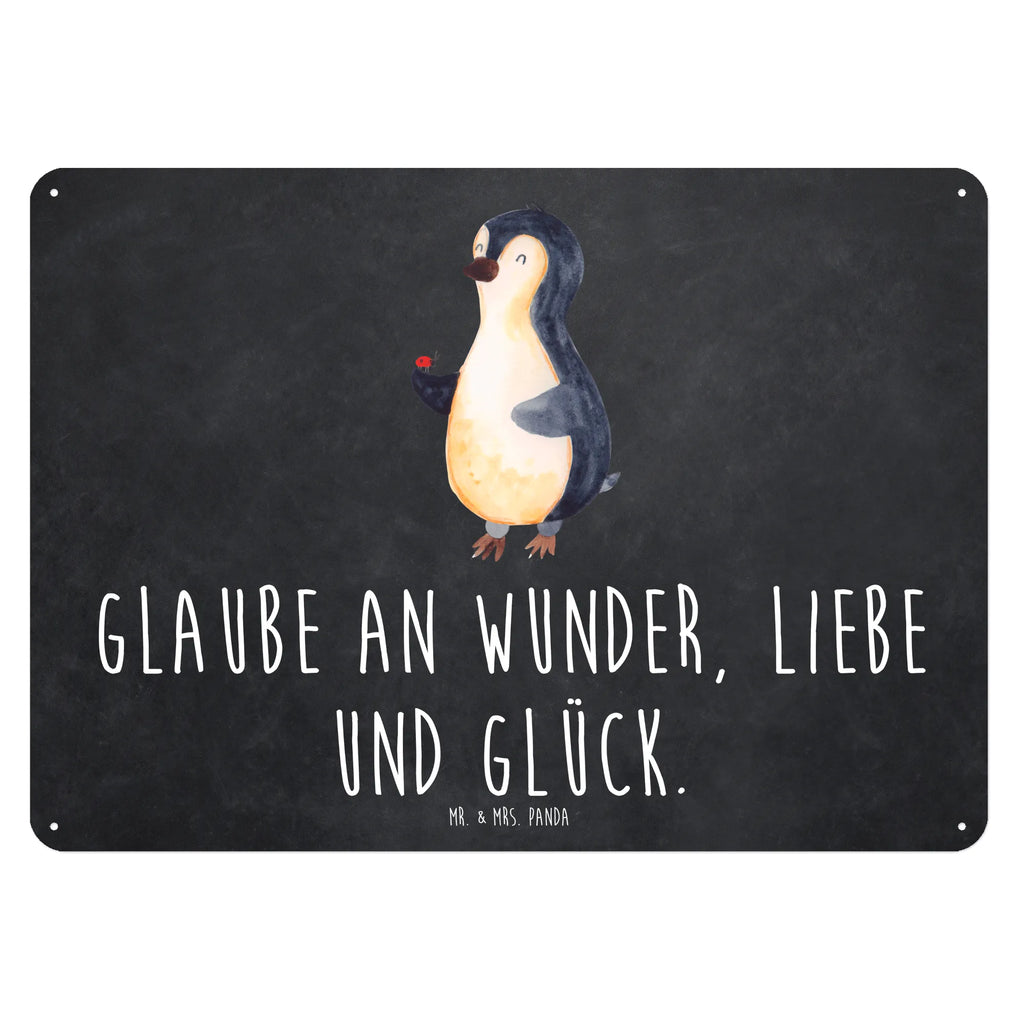 Tin sign Penguin ladybug Blechschild, Blechschild Groß, Dekoschild Metall, Blechschild Küche, Türschild Metall, Wandschild Metall, Blechschild Büro, Blechschild Für Frauen, Blechschild Zum Aufhängen, Blechschild Für Männer, Pinguin, Marienkäfer, Lebensfreude, Glück, Wunder, Pinguine, Freude, Liebe