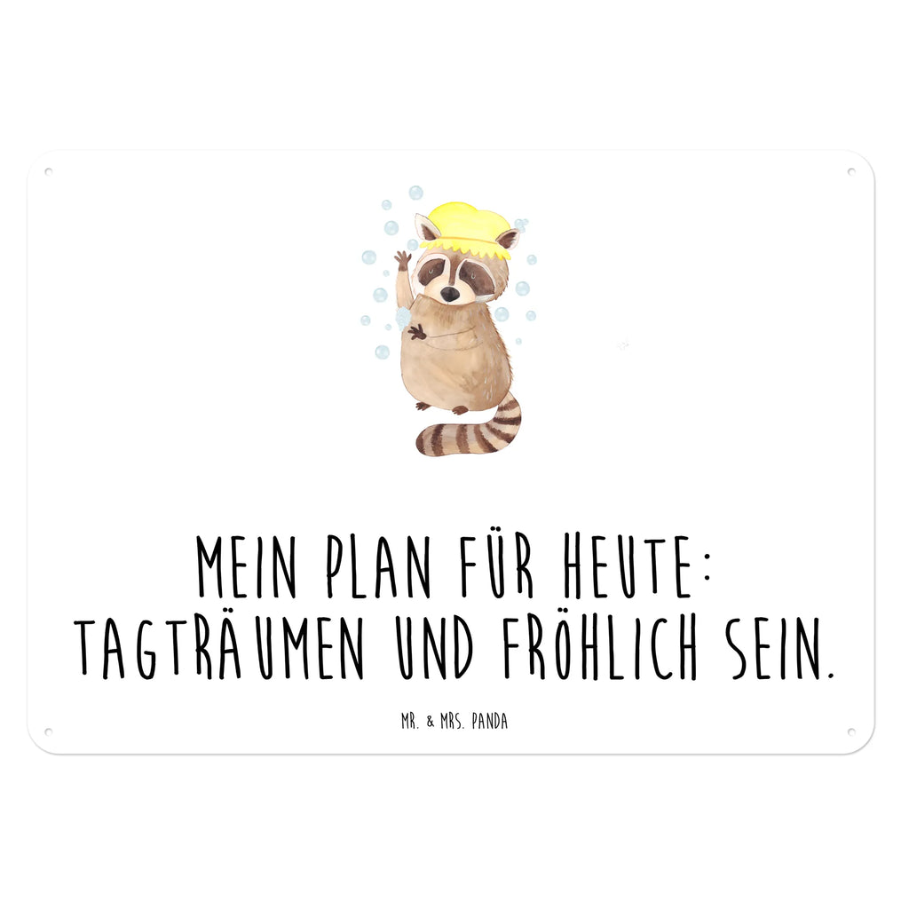 Blechschild Waschbär Türschild Metall, Blechschild Groß, Blechschild Für Frauen, Blechschild, Blechschild Küche, Blechschild Büro, Blechschild Für Männer, Dekoschild Metall, Blechschild Zum Aufhängen, Wandschild Metall, Tiere, Gute Laune, Tiermotive, Lustige Sprüche, Plan, Fröhlich, Waschen, Tagträumen, Seifenblasen, Waschbär