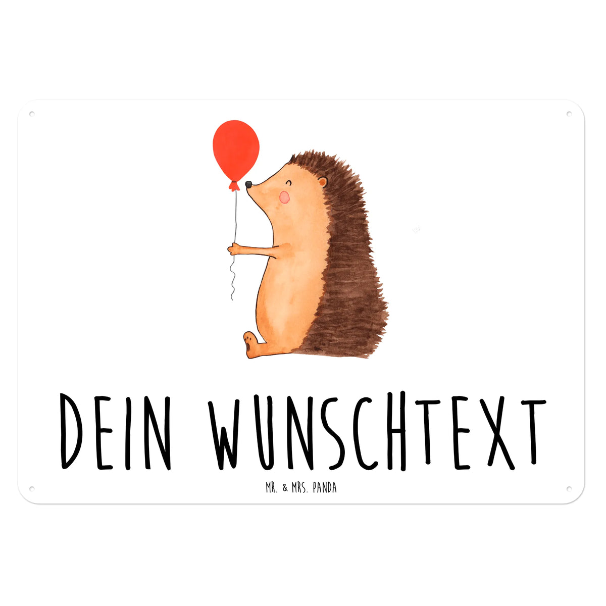 Personalized metal sign Hedgehog balloon special gifts, cute, funny sayings, card, animal lover, small animals, gift ideas, good mood, gifts, hand drawn, cute animal motives, Balloon, Birthday Child, Birthday