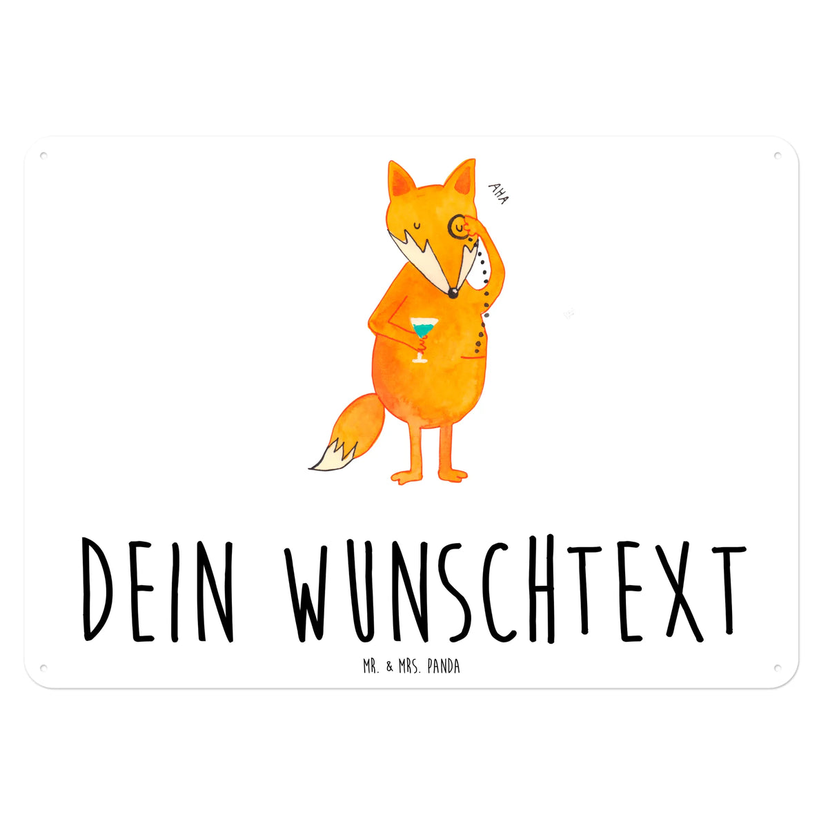 Personalized metal sign Fox lord animal lover, foxes, forest wildlife, clever as a fox, words of consolation, lovesickness gift, problem solving, motivation saying, saying funny