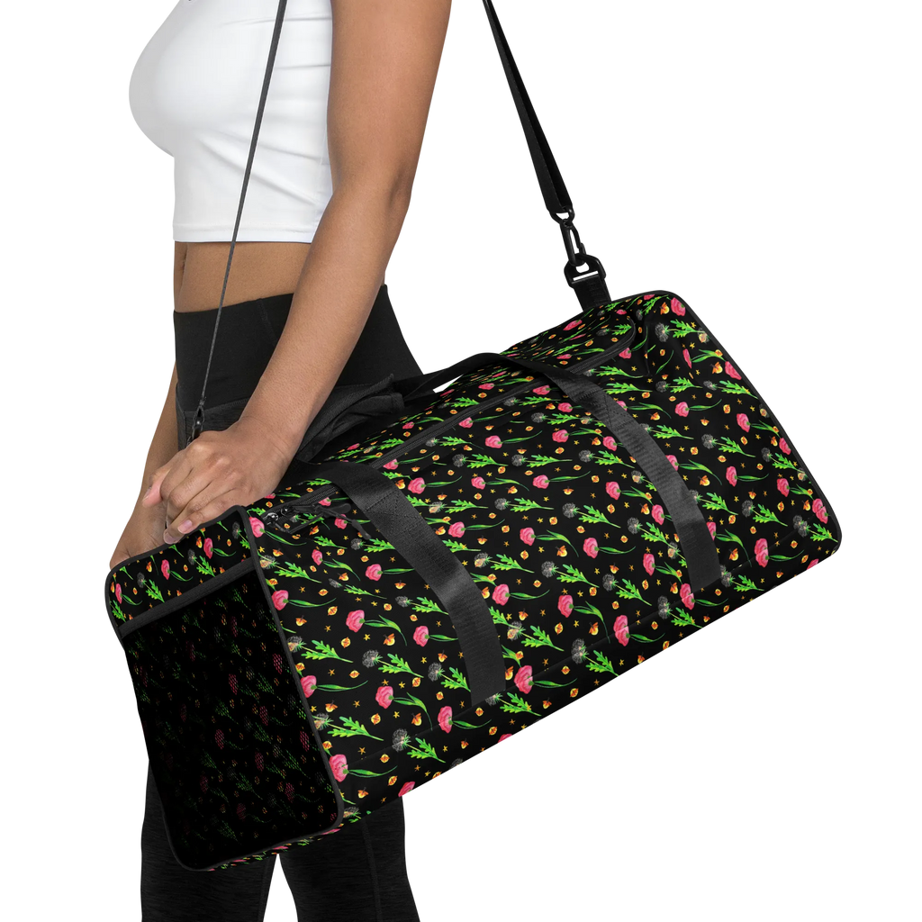 Travel bag Firefly Design Reisetasche Handgepäck, Handgepäck Reisetasche, Reisetasche groß, Reisetasche Damen, Weekender, Wochenendtrip, Reisetasche, Reisetaschen, Damen Reisetasche, Herren Reisetasche, Städtetrip, Sporttasche, Reisetasche Herren, Große Reisetasche, Blumen, Pusteblumen, Muster, Glühwürmchen