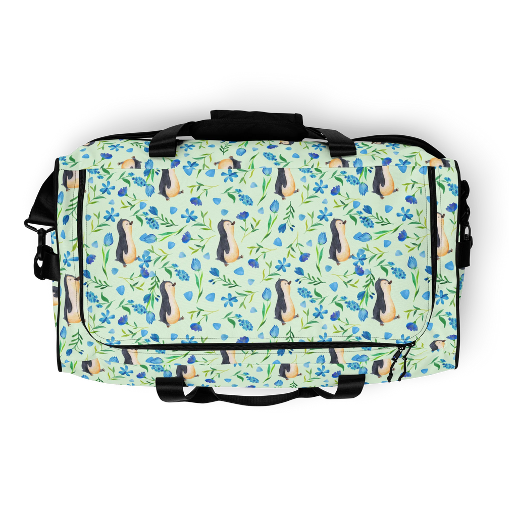 Reisetasche Pinguinliebe Design Damen Reisetasche, Reisetasche Herren, Reisetasche groß, Reisetaschen, Reisetasche Handgepäck, Handgepäck Reisetasche, Reisetasche, Sporttasche, Wochenendtrip, Weekender, Herren Reisetasche, Reisetasche Damen, Städtetrip, Große Reisetasche, Aquarell, Blaue Blumen, Blumen, Pinguine, Muster, Pinguin
