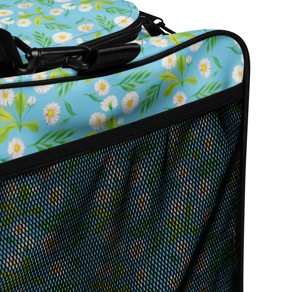 Travel bag urok łąki Wzór Städtetrip, Damen Reisetasche, Wochenendtrip, Reisetaschen, Reisetasche, Reisetasche Damen, Handgepäck Reisetasche, Reisetasche groß, Reisetasche Herren, Reisetasche Handgepäck, Große Reisetasche, Herren Reisetasche, Sporttasche, Weekender, Wiese, Gänseblümchen, Blumen, Muster, Aquarell, Blumenwiese