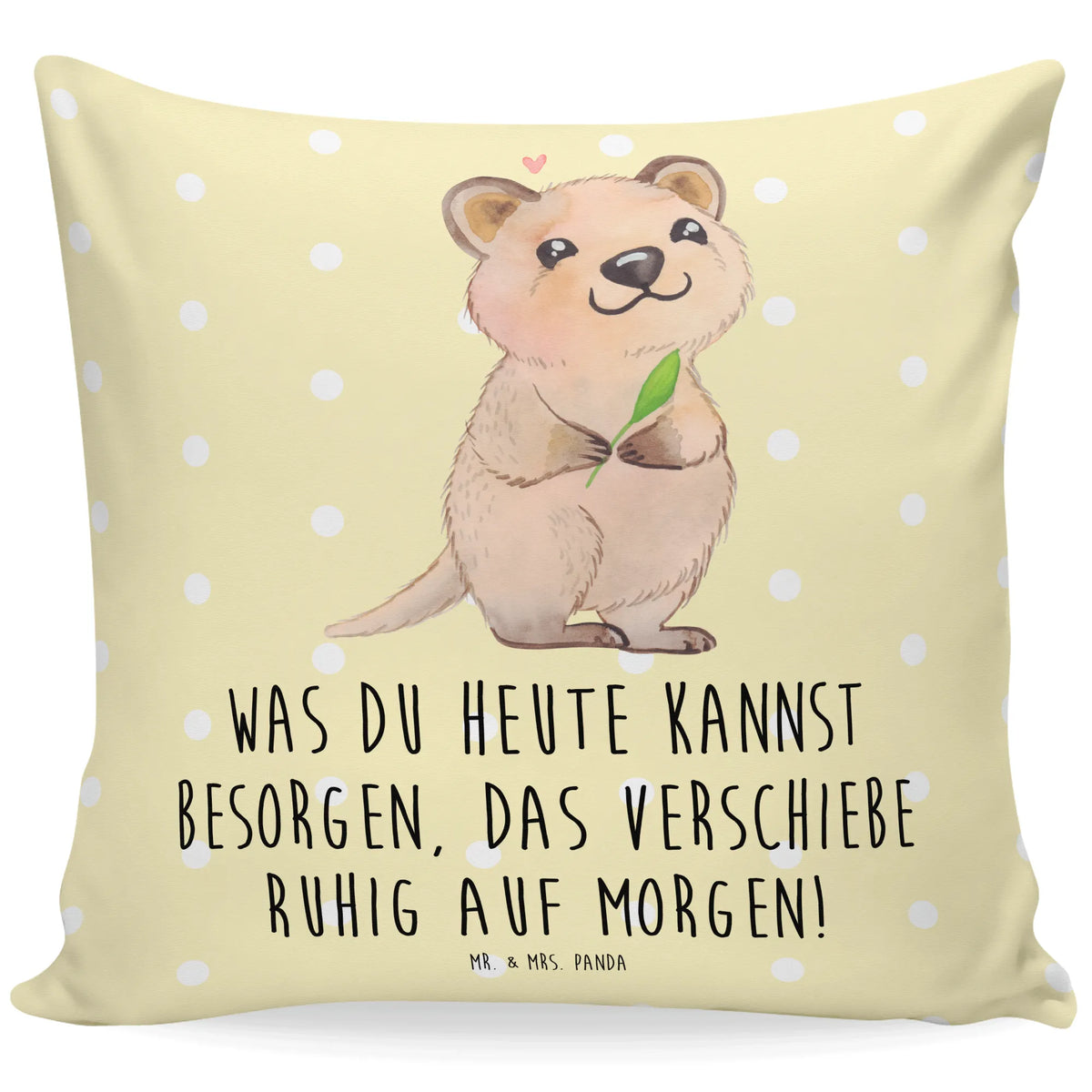 Cushion Quokka Happy card, gift ideas, gifts, small animals, cute, cute animal motives, hand drawn, funny sayings, good mood, special gifts, animal lover