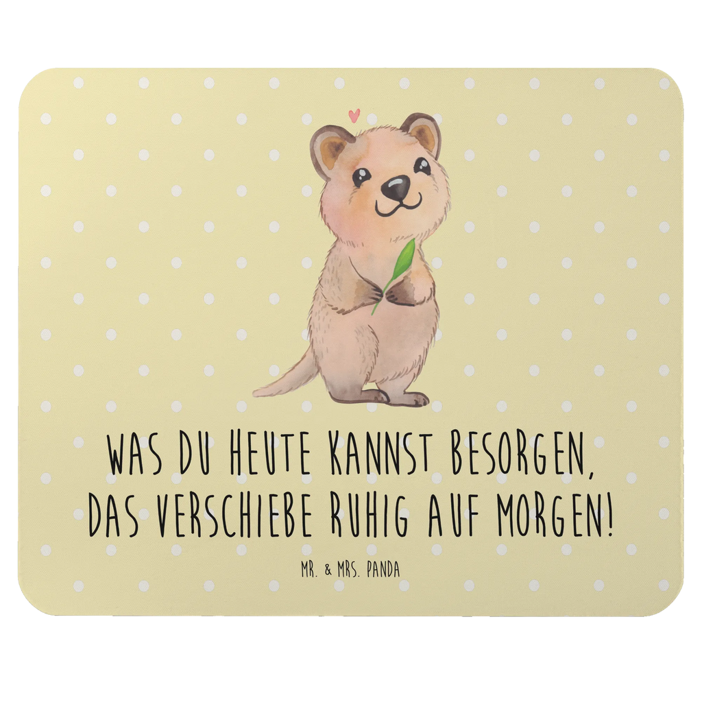 Mouse mat Quokka Happy Mausunterlage, Designer Mauspad, Mauspad Büro, Einzigartiges Mauspad, PC Zubehör, Computer zubehör, Arbeitszimmer, Büroausstattung, Mousepad, Mauspad, Tiermotive, Gute Laune, lustige Sprüche, Tiere, Aufschieberitis, Niedliches Tier, Dinge erledigen, Verschieben, Quokka, Lustiger Spruch