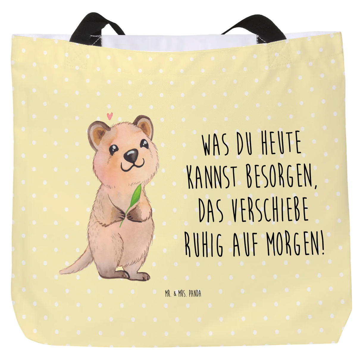 Shopper Quokka Happy Schulbeutel, Tote Bag, Urlaubstasche, Tragetasche, studententasche, Beutel, Tragebeutel, City-Shopper, Büchertasche, Strandtasche, Statement-Tasche, XL Tasche, Pandatasche, Stoffbeutel, Reisetasche, Alltagstasche, Tasche, Einkaufstasche, Schultasche, Laptoptasche, Unitasche, Freizeittasche, Lustige Sprüche, Tiere, Tiermotive, Gute Laune, Dinge Erledigen, Niedliches Tier, Quokka, Aufschieberitis, Lustiger Spruch, Verschieben