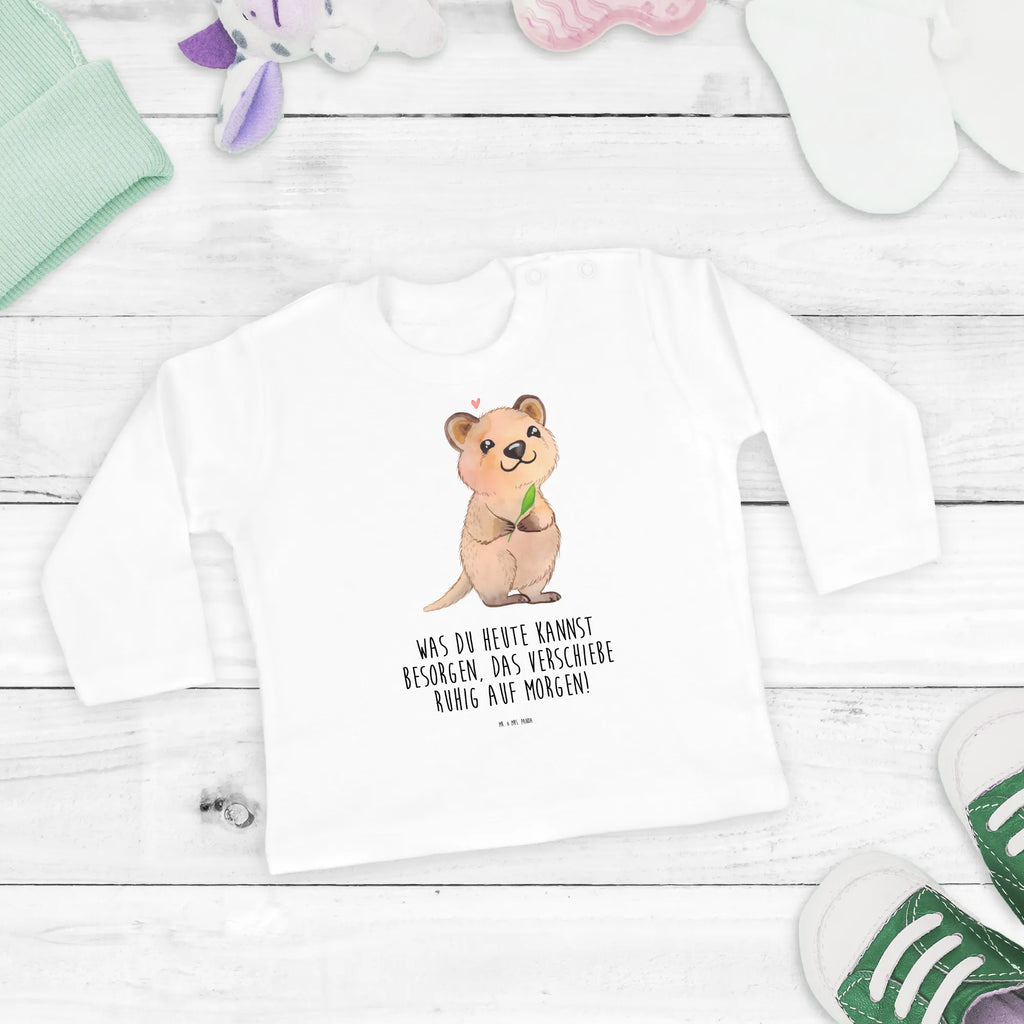 Baby long-sleeve Quokka Happy Baby, Mädchen, Bio, Langarm, Kleidung, Jungen, Tiermotive, Gute Laune, lustige Sprüche, Tiere, Aufschieberitis, Quokka, Niedliches Tier, Lustiger Spruch, Dinge erledigen, Verschieben