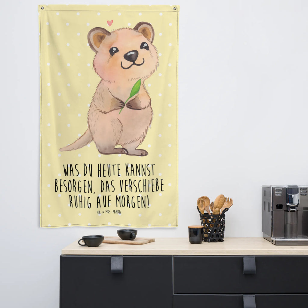 Tapestry Quokka Happy Decoration, Tapestry, Boho, Wall hanging, small animals, cute, funny, cute animal motives, hand drawn, small world, funny sayings, good mood, happy, gifts, gift ideas, special gifts, animal lover, card