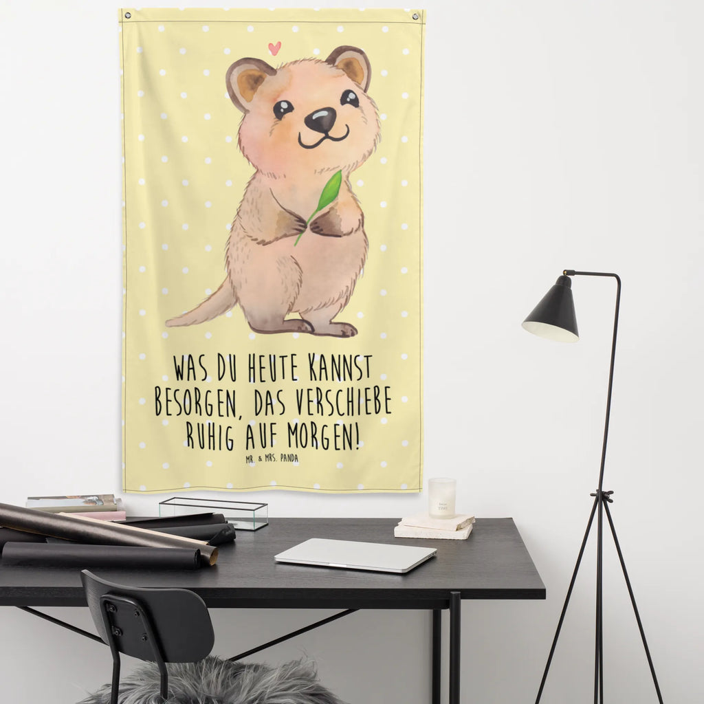 Tapestry Quokka Happy Decoration, Tapestry, Boho, Wall hanging, small animals, cute, funny, cute animal motives, hand drawn, small world, funny sayings, good mood, happy, gifts, gift ideas, special gifts, animal lover, card