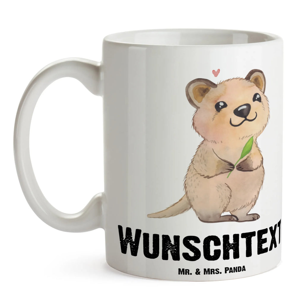 Personalised cup Quokka Happy Tasse mit Namen, Personalisierte Tasse, Namen, Namenstasse, Wunschname, Personalisiert, Drucken, Tasse, Lustige Sprüche, Tiere, Tiermotive, Gute Laune, Aufschieberitis, Dinge Erledigen, Verschieben, Lustiger Spruch, Quokka, Niedliches Tier