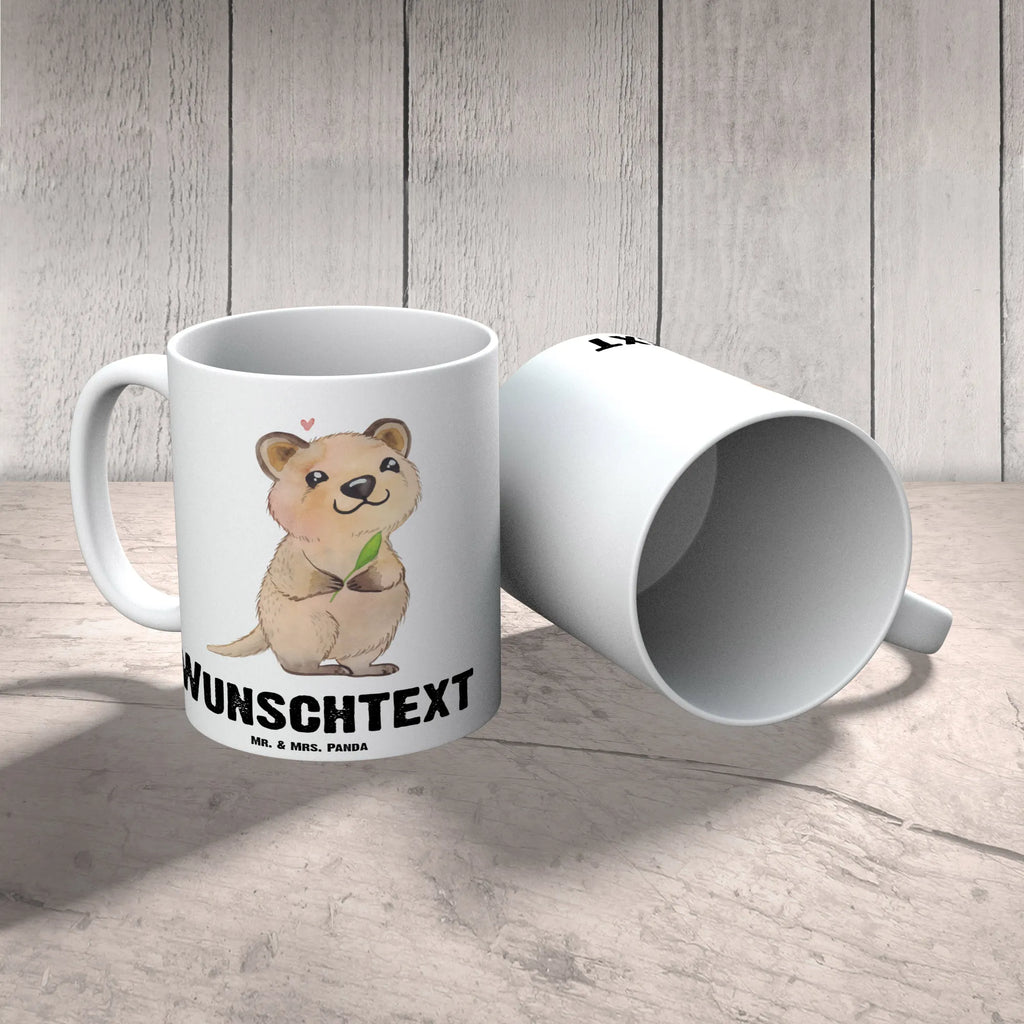 Personalised cup Quokka Happy Tasse mit Namen, Personalisierte Tasse, Namen, Namenstasse, Wunschname, Personalisiert, Drucken, Tasse, Lustige Sprüche, Tiere, Tiermotive, Gute Laune, Aufschieberitis, Dinge Erledigen, Verschieben, Lustiger Spruch, Quokka, Niedliches Tier