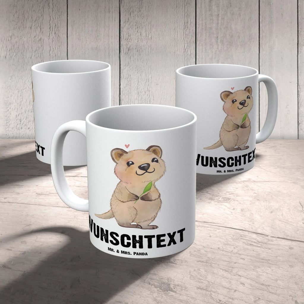 Personalised cup Quokka Happy Tasse mit Namen, Personalisierte Tasse, Namen, Namenstasse, Wunschname, Personalisiert, Drucken, Tasse, Lustige Sprüche, Tiere, Tiermotive, Gute Laune, Aufschieberitis, Dinge Erledigen, Verschieben, Lustiger Spruch, Quokka, Niedliches Tier
