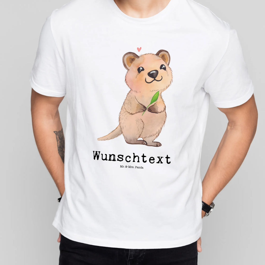 Personalisiertes T-Shirt Quokka Happy T-Shirt Personalisiert, T-Shirt mit Namen, T-Shirt mit Aufruck, Tiere, Tiermotive, Lustige Sprüche, Gute Laune, Niedliches Tier, Lustiger Spruch, Quokka, Verschieben, Aufschieberitis, Dinge Erledigen
