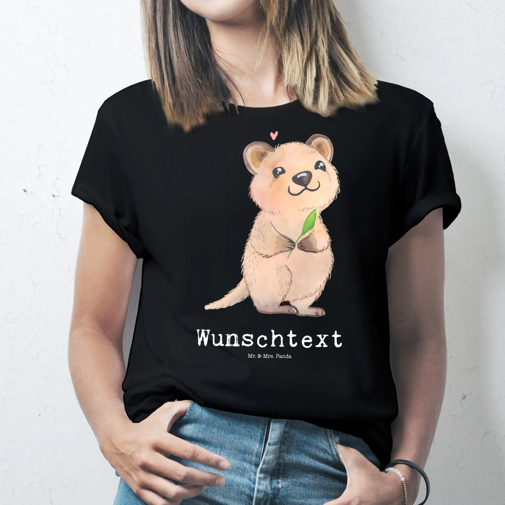 Personalisiertes T-Shirt Quokka Happy T-Shirt Personalisiert, T-Shirt mit Namen, T-Shirt mit Aufruck, Tiere, Tiermotive, Lustige Sprüche, Gute Laune, Niedliches Tier, Lustiger Spruch, Quokka, Verschieben, Aufschieberitis, Dinge Erledigen
