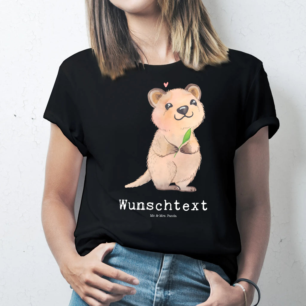 Personalisiertes T-Shirt Quokka Happy T-Shirt Personalisiert, T-Shirt mit Namen, T-Shirt mit Aufruck, Tiere, Tiermotive, Lustige Sprüche, Gute Laune, Niedliches Tier, Lustiger Spruch, Quokka, Verschieben, Aufschieberitis, Dinge Erledigen