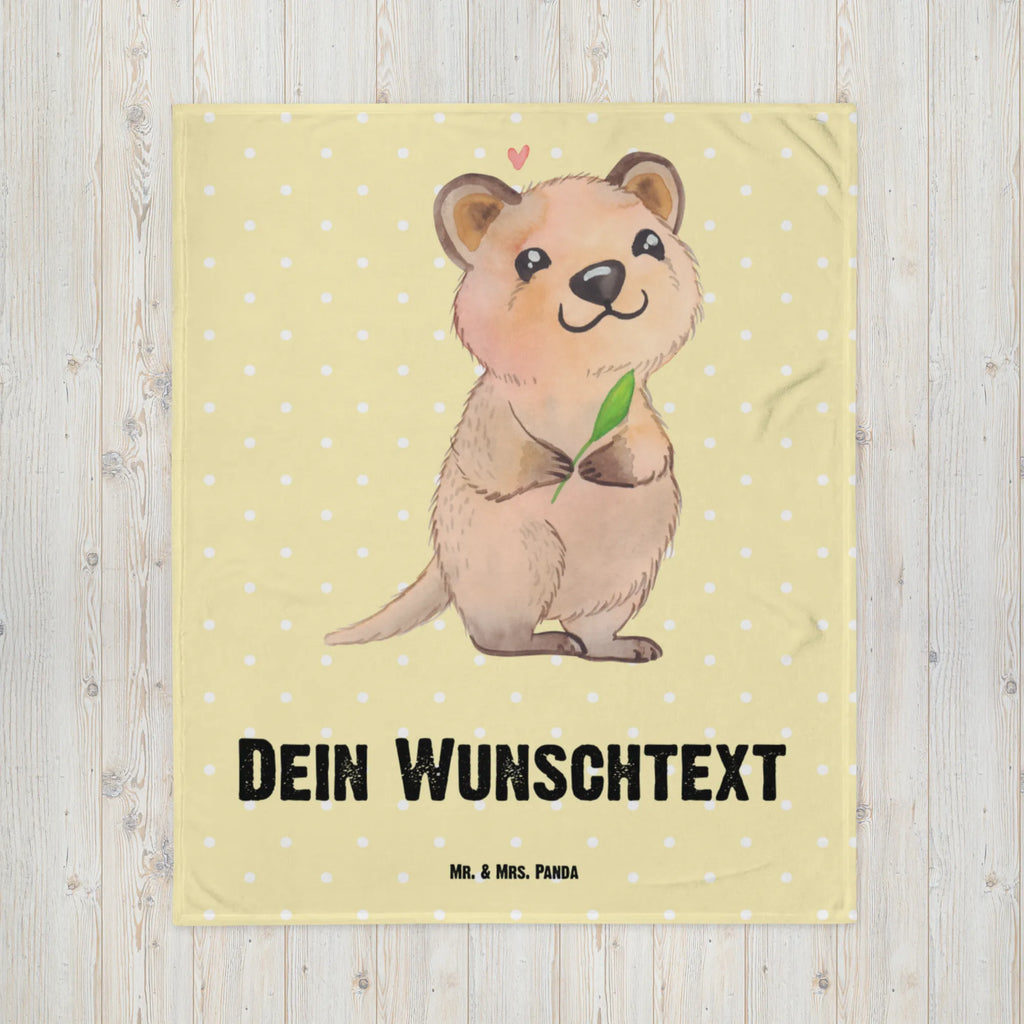 Baby blanket with name Quokka Happy Babygeschenk mit Namen, Krabbeldecke mit Namen, Babygeschenk personalisiet, Babdyecke personalisiert, Babydecke bedrucken, Babydecke mit Namen, Krabbeldecke personalisiert, Tiermotive, Gute Laune, lustige Sprüche, Tiere, Lustiger Spruch, Aufschieberitis, Quokka, Niedliches Tier, Verschieben, Dinge erledigen