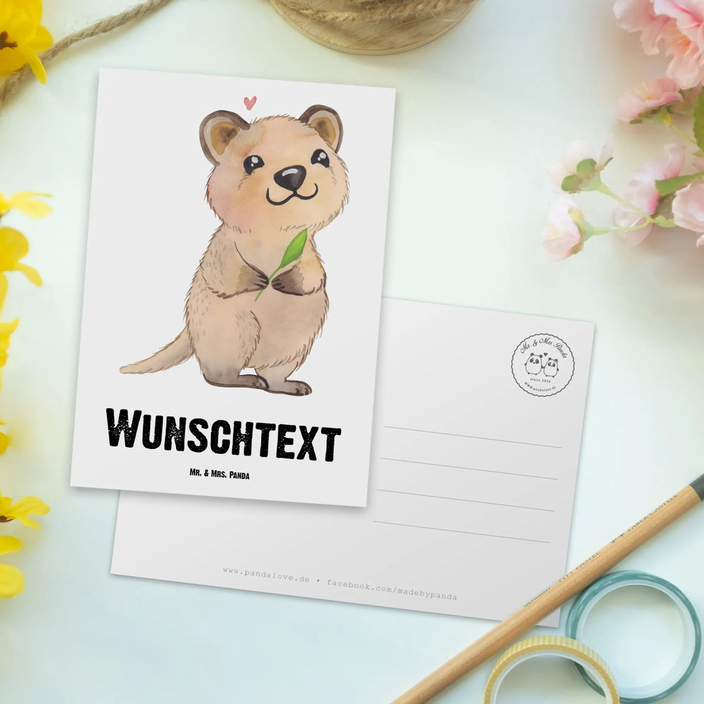 Personalisierte Postkarte Quokka Happy Postkarte Bedrucken, Grußkarte mit Wunschtext, Postkarte mit Wunschtext, Grußkarte mit Namen, Ansichtskarte mit Wunschtext, Karte mit Wunschtext, Einladung mit Wunschtext, Postkarte Personalisierbar, Ansichtskarte mit Namen, Geschenkkarte mit Namen, Geschenkkarte mit Wunschtext, Karte mit Namen, Postkarte mit Namen, Einladung mit Namen, Tiere, Tiermotive, Gute Laune, Lustige Sprüche, Niedliches Tier, Verschieben, Dinge Erledigen, Aufschieberitis, Quokka, Lustiger Spruch