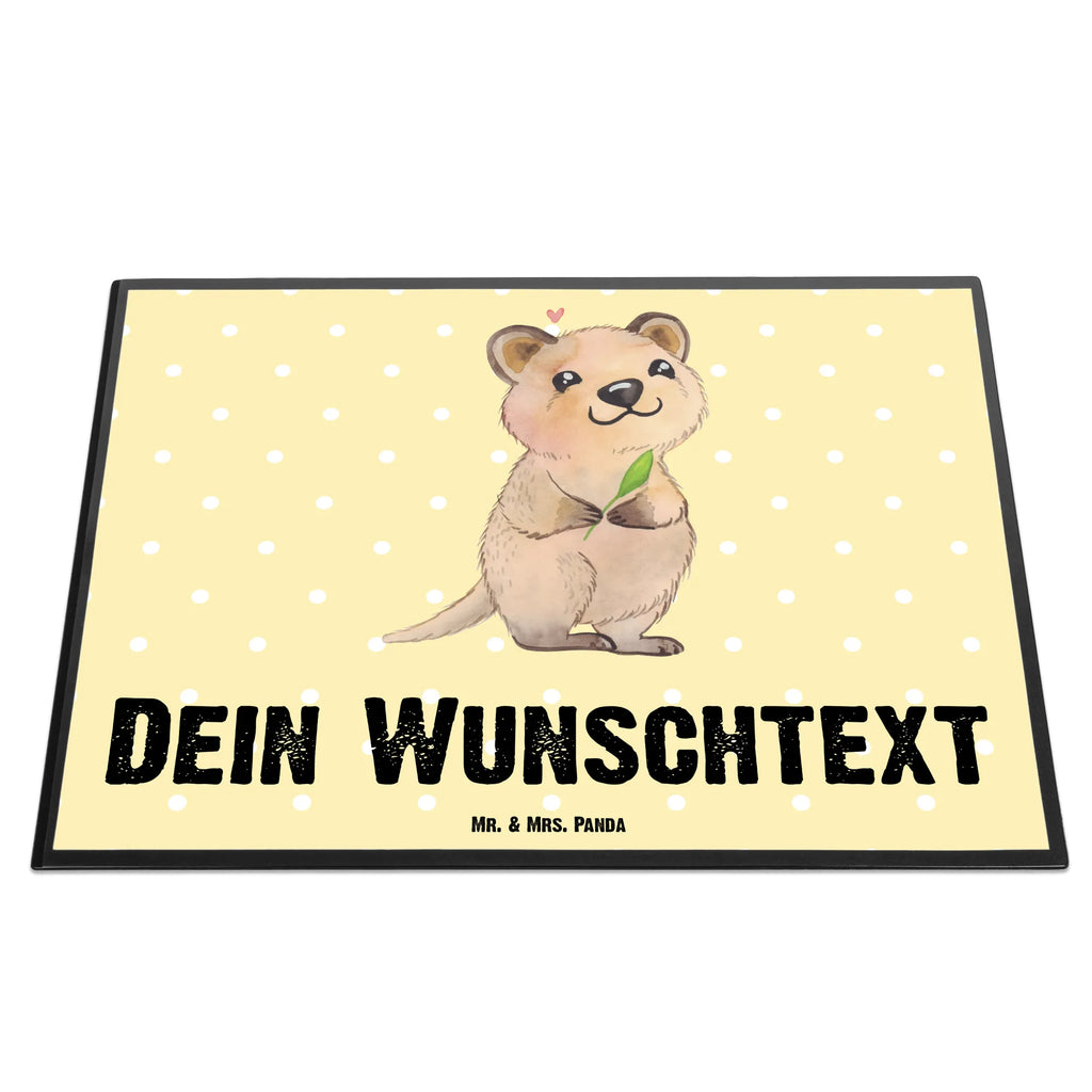 Personalised desk pad Quokka Happy Selbst gestalten, Namensaufdruck, Schreibtischauflage mit Namen, Schreibunterlage mit Namen, Personalisierte Schreibtischauflage, Schreibtisch Unterlagen mit Namen, Personalisierte Schreibtisch Unterlagen, Namenspersonalisierung, Personalisierte Schreibunterlage, Tiermotive, Gute Laune, lustige Sprüche, Tiere, Lustiger Spruch, Niedliches Tier, Aufschieberitis, Verschieben, Dinge erledigen, Quokka