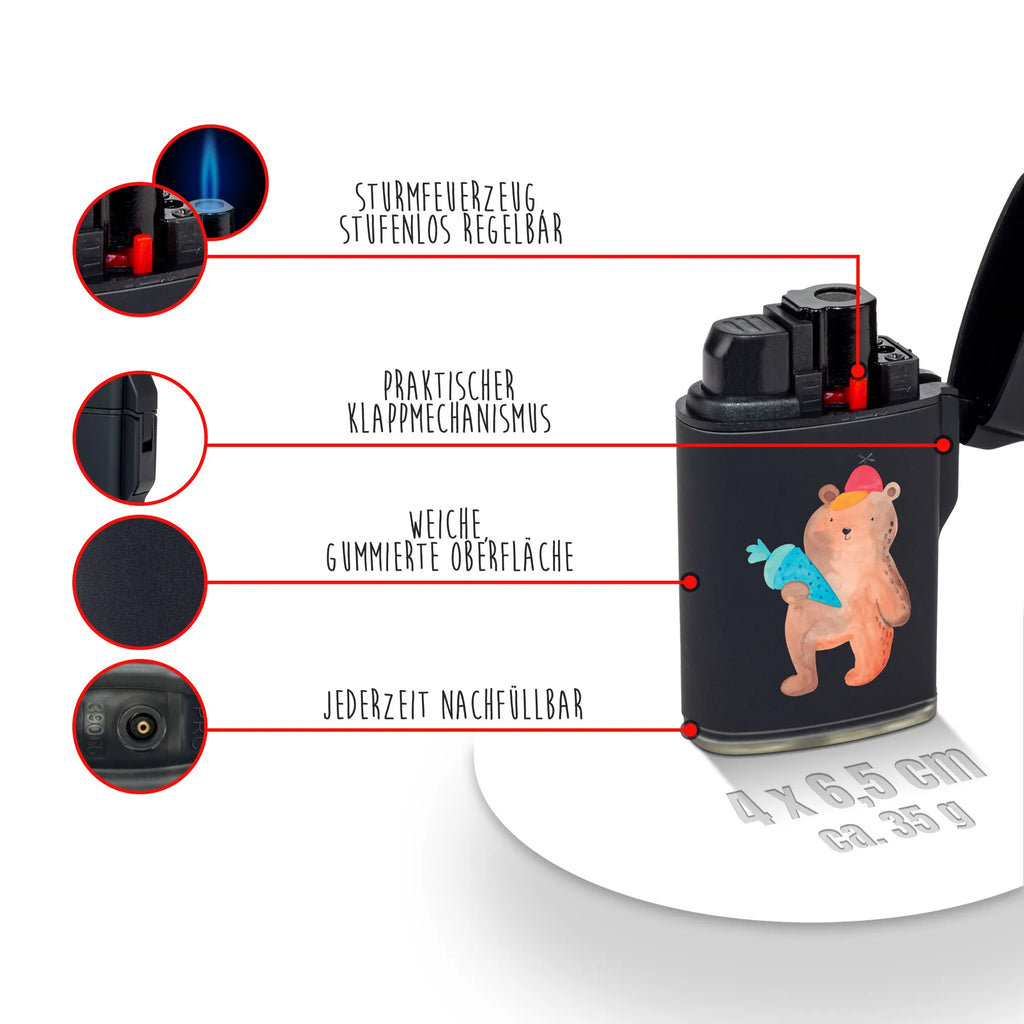 Lighter bear School cone Feuerzeug, Gasfeuerzeug, zigarettenanzünder, gasfeuerzeuge, anzünder, Feuerzeuge, sturmfeuerzeuge, gas anzünder, sturmfeuerzeug, zündgerät, Teddy, Bär, Teddybär, Schule Geschenk, Erster Schultag Geschenk, Schultüte, Schulanfang, Grundschule, Schulbeginn, Bär Motiv, Einschulung Geschenk