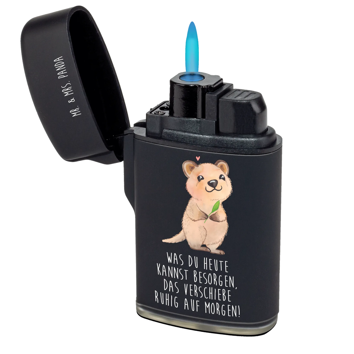 Feuerzeug Quokka Happy Zünder, zündgerät, Feuerzeug, gasfeuerzeuge, gas anzünder, zigarettenanzünder, Feuerzeuge, anzünder, Gasfeuerzeug, sturmfeuerzeug, sturmfeuerzeuge, Lustige Sprüche, Tiere, Tiermotive, Gute Laune, Dinge Erledigen, Lustiger Spruch, Quokka, Verschieben, Niedliches Tier, Aufschieberitis