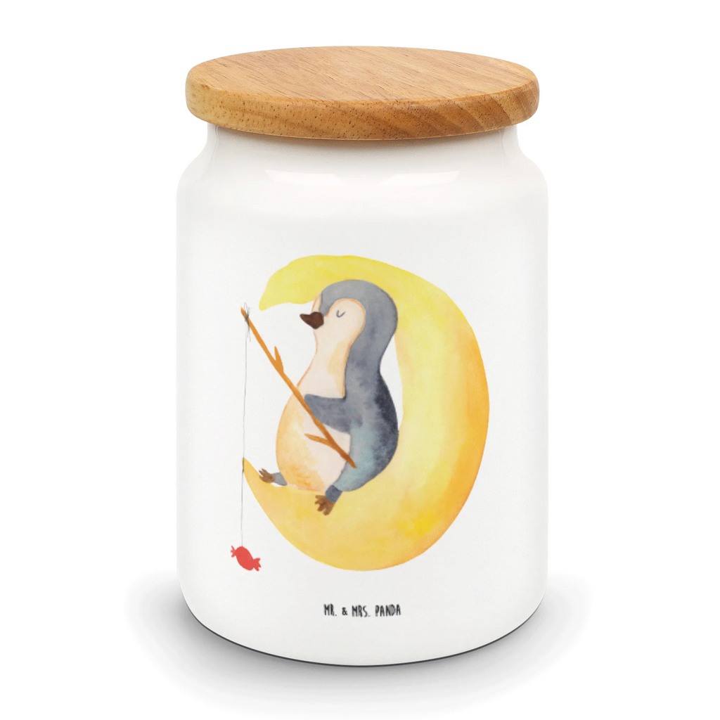 Storage jar Penguin moon preservative jar, ceramic jar, kitchen storage solutions, food storage container, pantry storage, bulk food storage, canister, storage jar, airtight container, snack jar, treat jar, cookie jar, kitchen canister, Penguin, North Pole, Winter, Penguins, sleep, guest room, night's rest, falling asleep, insomnia, saying, penguins, bedroom