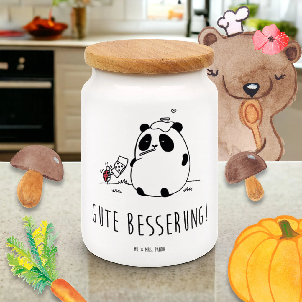 Storage jar Panda Get well soon bulk food storage, ceramic jar, kitchen storage solutions, food storage container, preservative jar, canister, pantry storage, kitchen canister, snack jar, cookie jar, treat jar, airtight container, storage jar