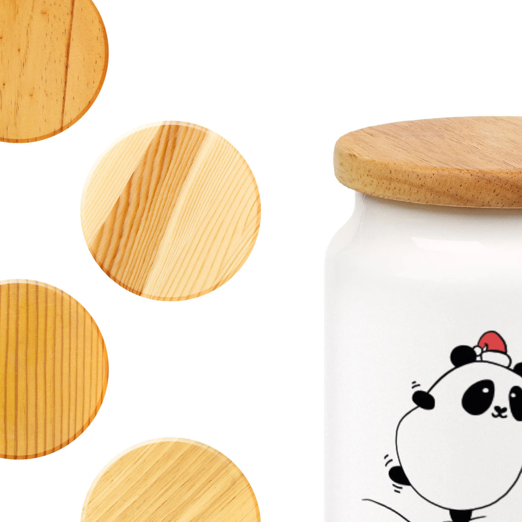 Storage jar Panda Christmas Time kitchen storage solutions, canister, storage jar, treat jar, pantry storage, airtight container, food storage container, snack jar, preservative jar, cookie jar, bulk food storage, ceramic jar, kitchen canister