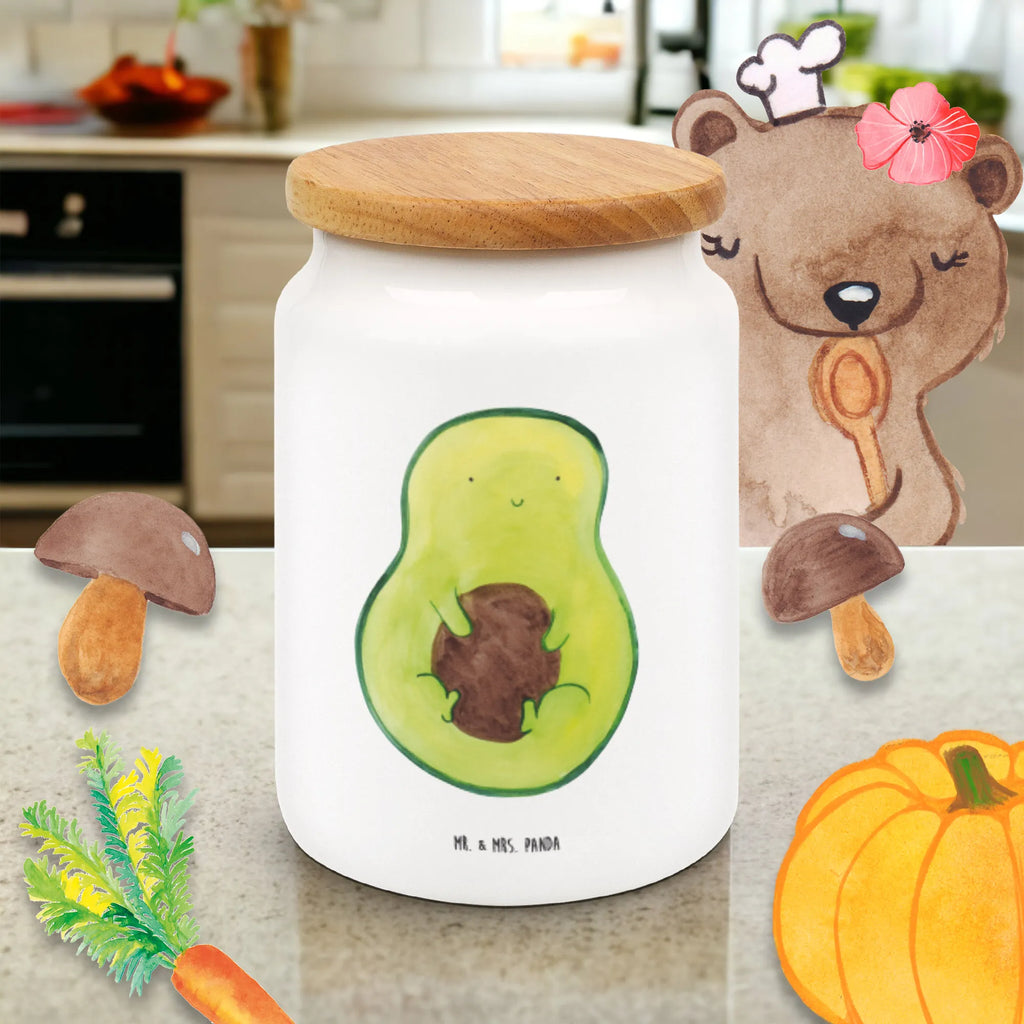 Storage jar avocado core preservative jar, bulk food storage, kitchen storage solutions, food storage container, pantry storage, canister, snack jar, treat jar, storage jar, kitchen canister, airtight container, cookie jar, ceramic jar, avocado, vegetables, saying life, plant, avocado seed, seed